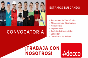 Trabaja en ADECCO: Nuevas Oportunidades Laborales disponibles