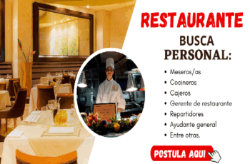 Trabaja en Cadena de Restaurantes: ¡Vacantes con Beneficios Inmediatos!