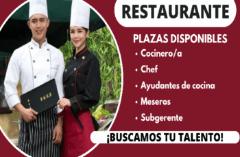 Trabaja en Restaurantes: Vacantes Disponibles ¡Postula Hoy!
