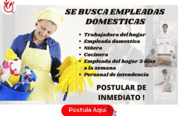 Empleos para Señoras – Tareas del Hogar ¡Postula Hoy!