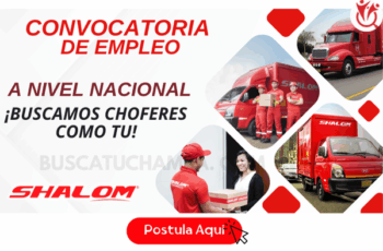 Ofertas de Empleo en SHALOM: Convocatoria para Conductores