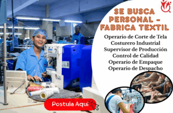 Trabajos Estables en la Industria Textil – ¡Postula Ahora!